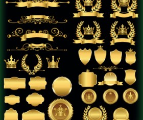 Luxury Golden labels vector material
