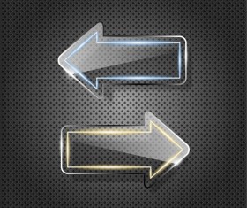Creative Metal arrow design elements vector 01