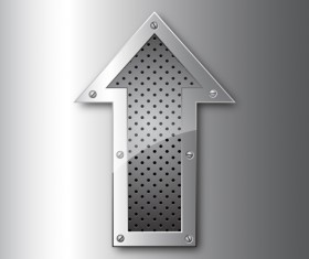 Creative Metal arrow design elements vector 03