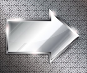 Creative Metal arrow design elements vector 04