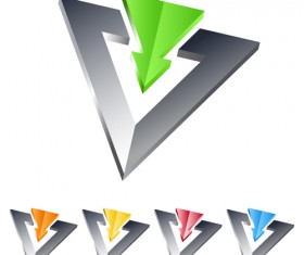 Creative Metal arrow design elements vector 05
