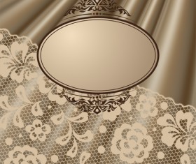 Vector Old lace background art 05