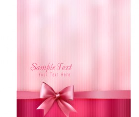 Pink background with bow vector 01
