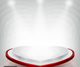 Podium showcase with light design vector 01