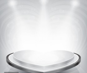 Podium showcase with light design vector 03