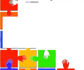 Creative Puzzles vector background art 01