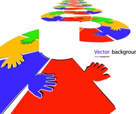 Creative Puzzles vector background art 04