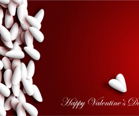 Red Valentine day background vector