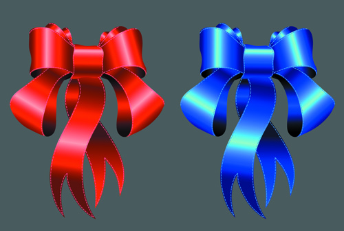 Ribbons knot vector graphics 03
