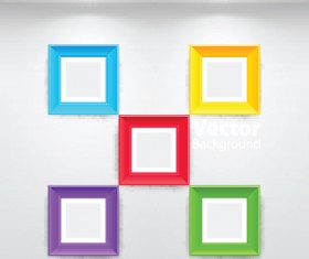 Set of Gallery lighting vector graphic 01