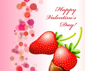 Strawberries And Chocolate Valentine day background vector