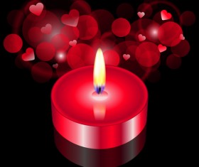 Valentine Candle background vector