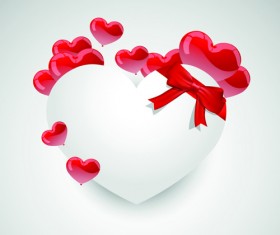 Valentine Day Hearts Elements vector 02