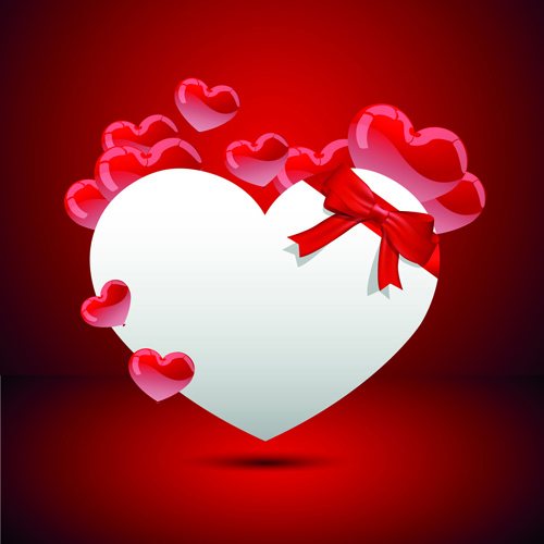 Valentine Day Hearts Elements vector 03