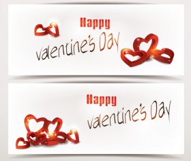 Valentine Day Romantic banner vector 02