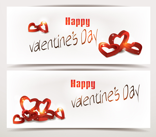 Valentine Day Romantic banner vector 02