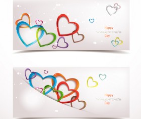 Valentine Day Romantic banner vector 03
