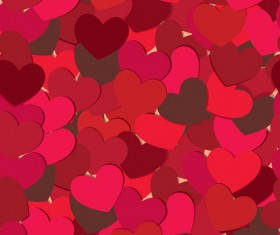Vector heart Valentine background art 01