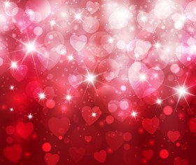 Vector heart Valentine background art 02