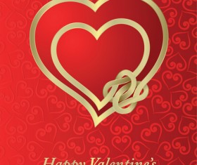 Valentine card vector art 04