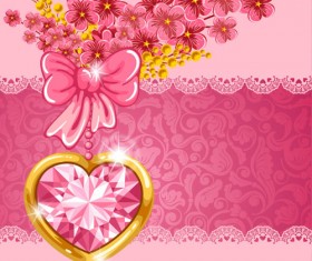Valentine Day elements vector cards 01