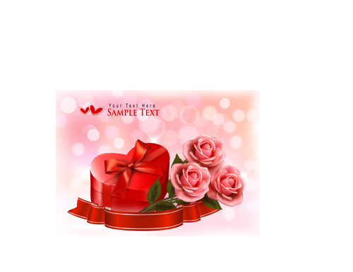 Valentine Day elements vector cards 10