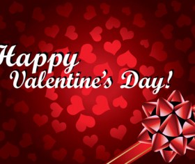 Valentine gift card background vector