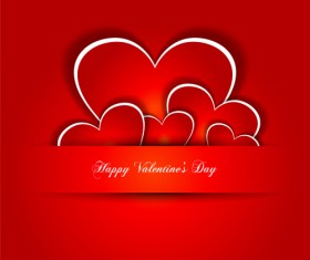 Happy Valentines hearts Illustration vector 02