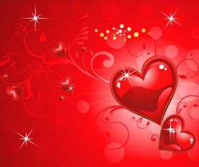 Happy Valentines hearts Illustration vector 04