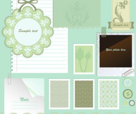 Vintage Paper with lace vector 01