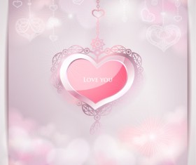 Romantic Wedding Backgrounds vector material 04