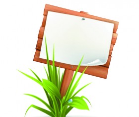 Vector Wooden Signs design elements 01
