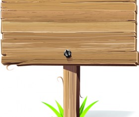 Vector Wooden Signs design elements 02