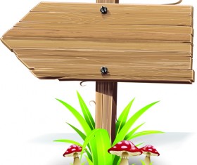 Vector Wooden Signs design elements 05