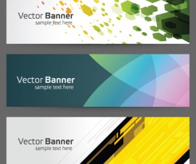 Modern colored banner 03 vector material