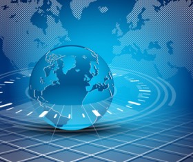 Modern Background with globe elements vector 02