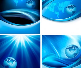 Modern Background with globe elements vector 03