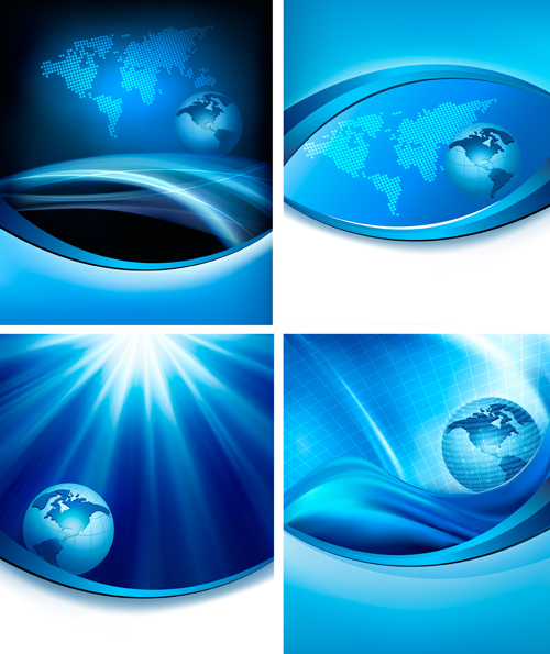 Modern Background with globe elements vector 03