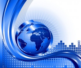 Modern Background with globe elements vector 04