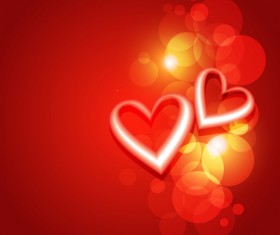 Background and Romantic hearts vector graphics 03