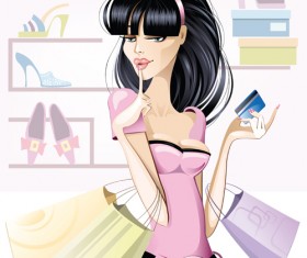 Elements of Beautiful girls vector 01