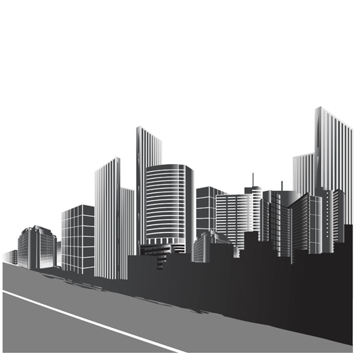 Vector City Buildings Design Elements 02 Free Download