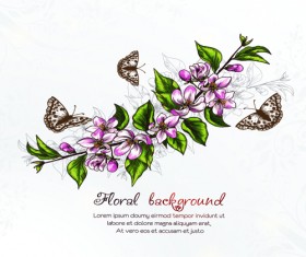 Vector floral backgrounds art 04