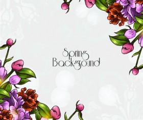 Vector floral backgrounds art 05