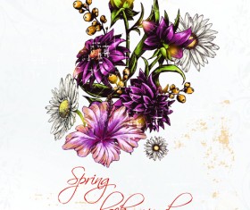 Vector floral backgrounds art 06