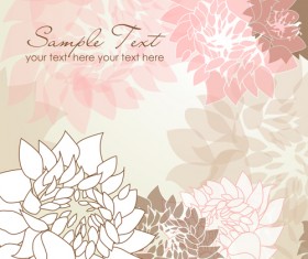Flowers background design elements vector 03