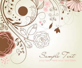 Flowers background design elements vector 04