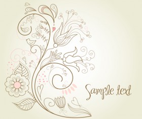 Flowers background design elements vector 05