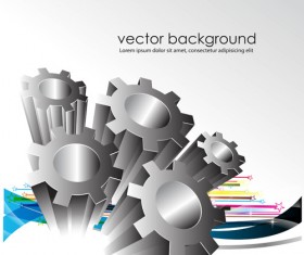 Creative Gears vector background art 04