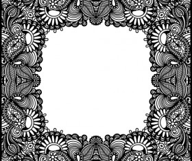 Set of Lace ribbons borders vector 02